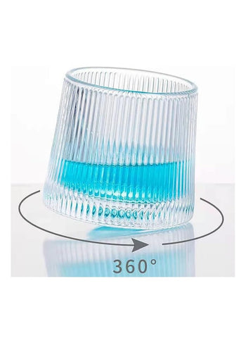 Stripped Glass- Round Base