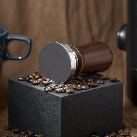 Calibrated Tamper 51mm Dark Brown Handle