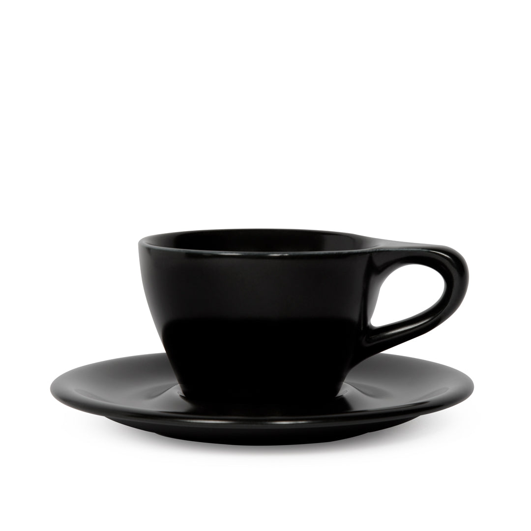 notNeutral Black Lino Double Cappuccino Cup & Saucer