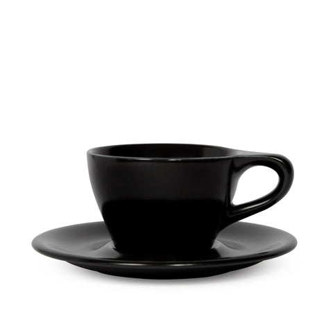 notNeutral Black Lino Double Cappuccino Cup & Saucer