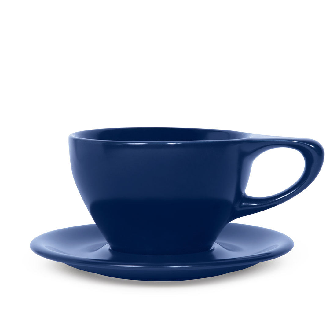 notNeutral Indigo Lino Large Latte Cup & Saucer