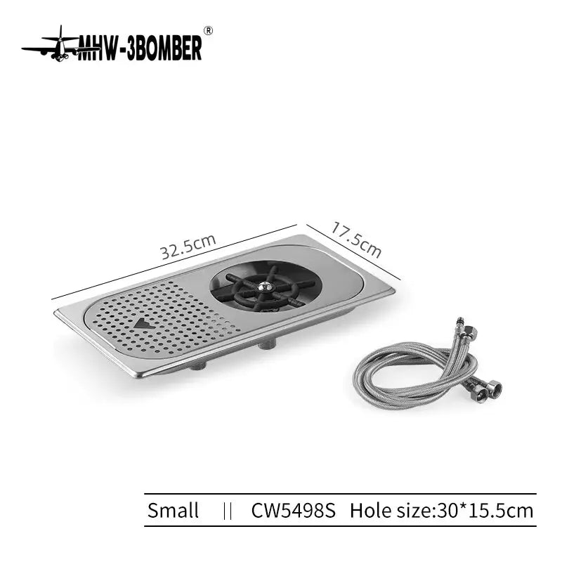 Mhw-3Bomber Cup Rinser (32.5cm x 17.5cm) - Silver