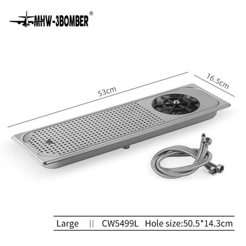 Mhw-3Bomber Cup Rinser (53cm x 16cm) - Silver