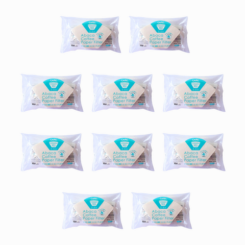 CAFEC V60 Abaca Trapezoid Paper Filter for (102) 3-5 Cups (100 Filters)