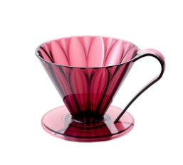 CAFEC Tritan Cone-Shaped Flower Dripper Wine Red Cup 4