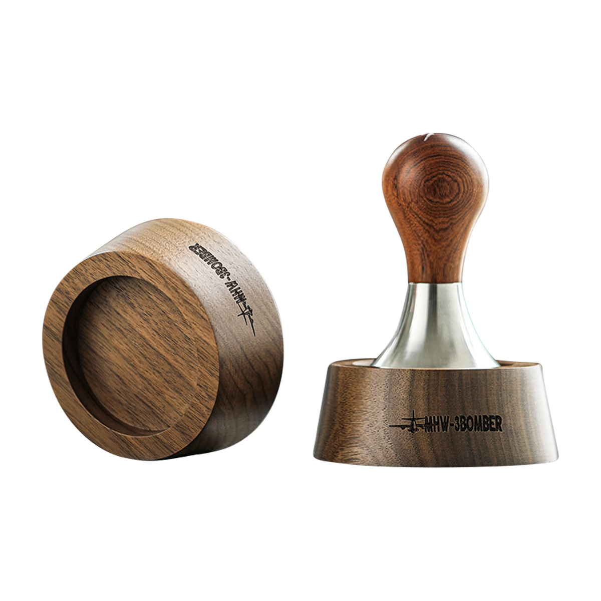 Mhw-3Bomber Wallnut Tamper Holder 58mm